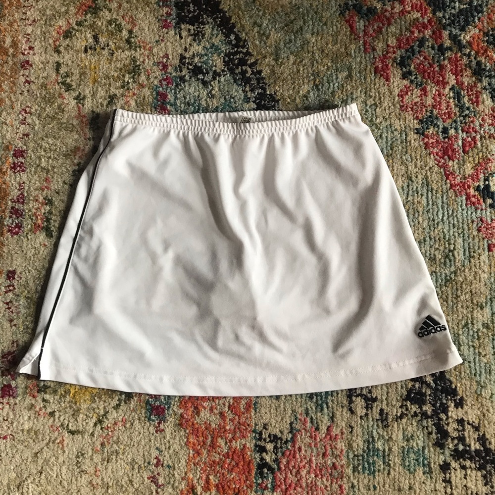 Adidas white tennis skirt